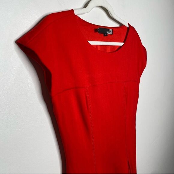 LOVE MOSCHINO Red A-Line Sleeveless Valentines Mini Dress - Size 8 - Picture 3 of 11